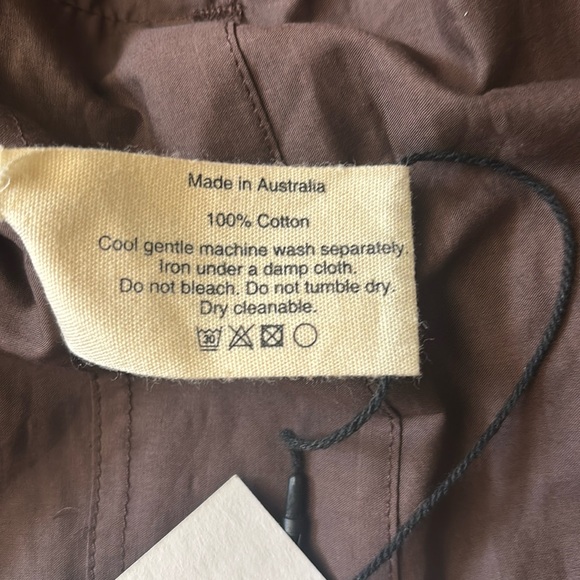 Matteau Gathered Brown Cotton Poplin Maxi Dress - Picture 11 of 15